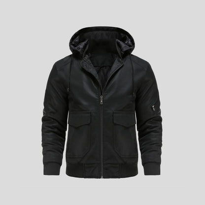 Lance Hooded Leather Jacket